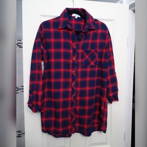 Red and blue flannel